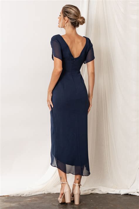 zara dress navy blue.